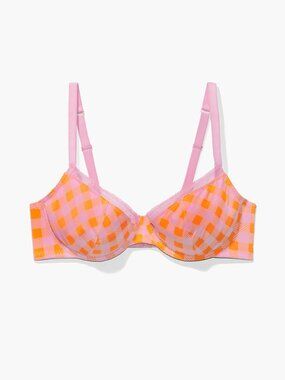 Savage X Fenty Gingham Remix Unlined Underwire Plunge Bra | Size 40DDD